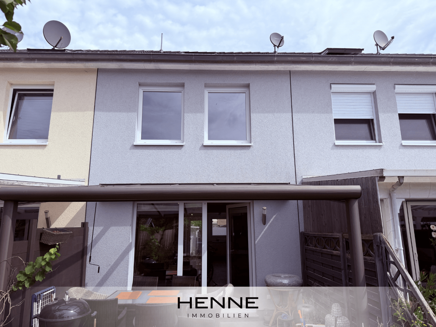 Hintere Ansicht des Hauses